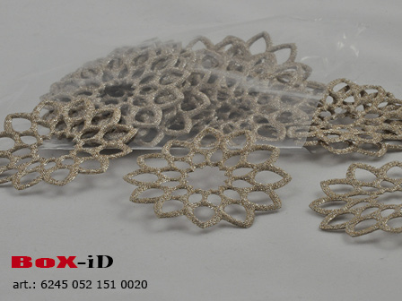 Mandela Lurex goud 52mm (20pcs)